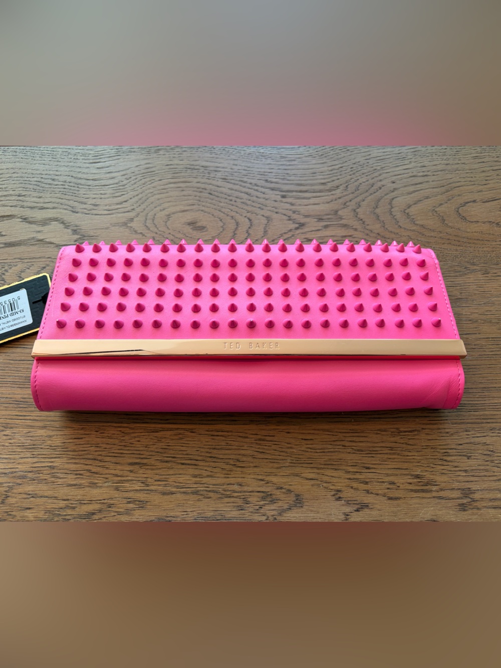 Ted Baker Pink Studded Clutch